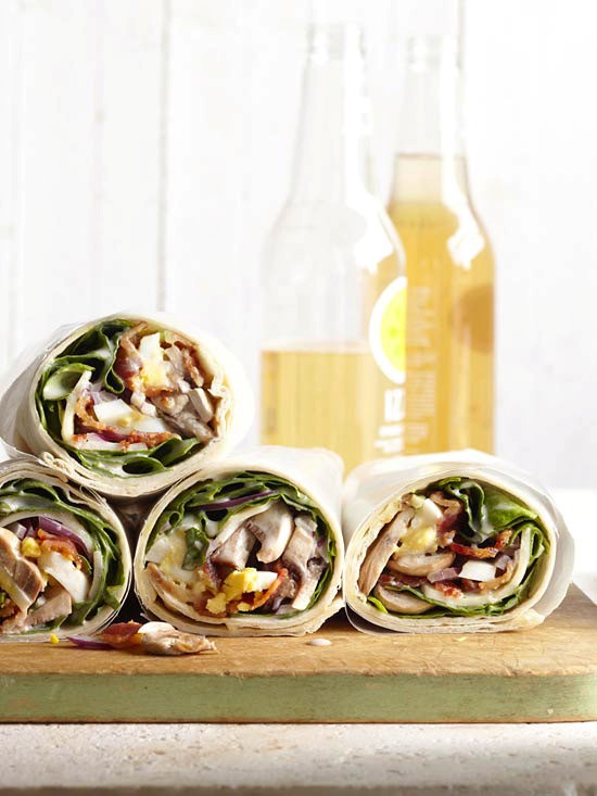Spinach salad wraps