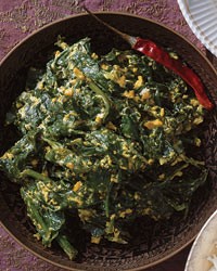 Spinach simmered in yogurt