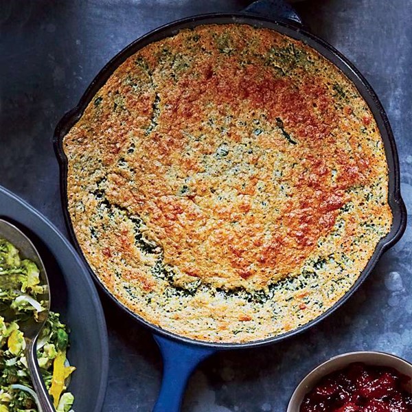 Spinach spoon bread [Tanya Holland]