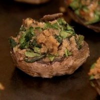 Spinach-stuffed mushrooms