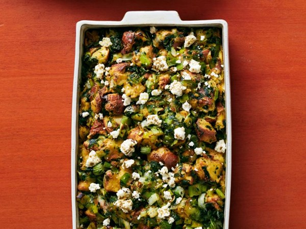 Spinach stuffing with za’atar 