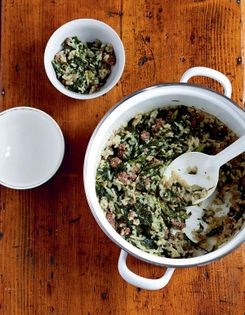 Spinach with rice (Ispanak pirinçleme)