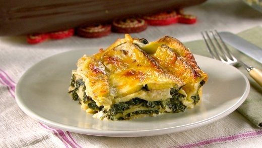 Spinach zucchini lasagna