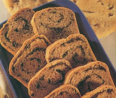 Spiral herb bread
