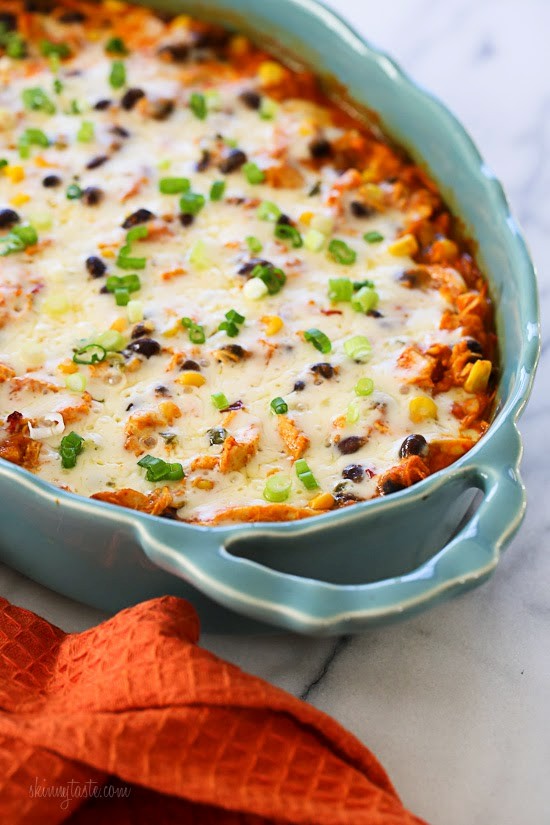Spiralized Mexican sweet potato and chicken casserole