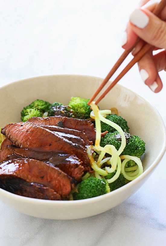 Spiralized Shanghai beef and broccoli