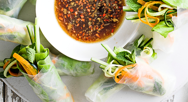 Spiralized summer rolls
