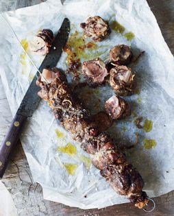 Spit-roasted lamb offal (Revea di agnello)