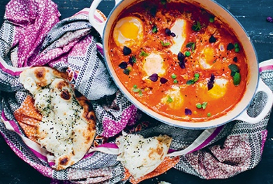 Splattered egg curry