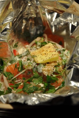 Splendid and simple salmon vegetable couscous