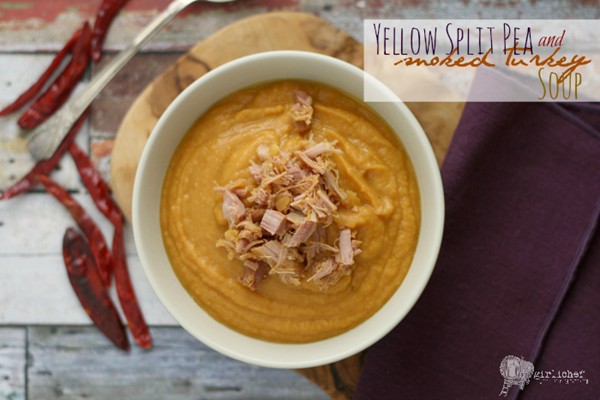 Split pea and smoked turkey soup