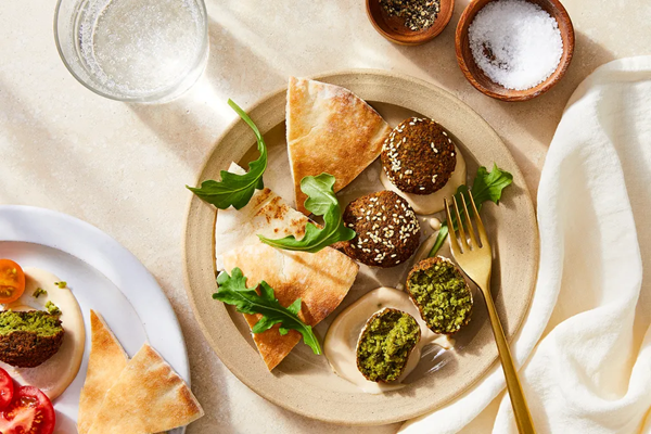 Split pea falafel