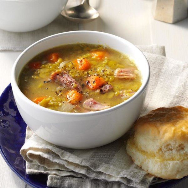 Split pea soup with ham & jalapeno