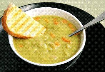 Split pea soup with ham hock