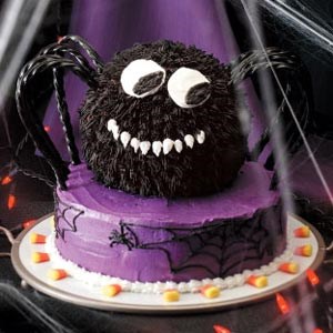 Spooky spider cake 