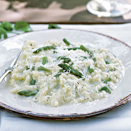 Spring asparagus risotto