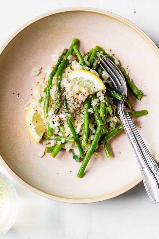 Spring asparagus risotto