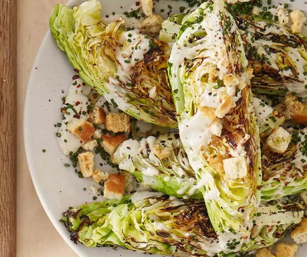 Spring cabbage with anchoïade