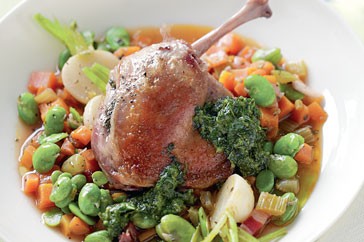 Spring cassoulet with pistou