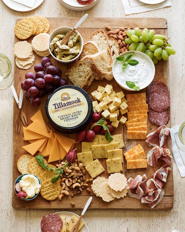 Spring cheese board