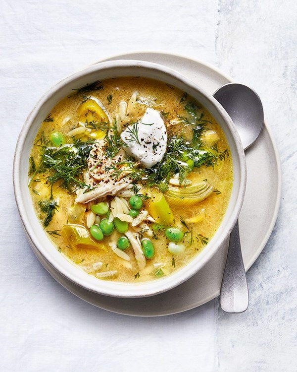Spring chicken minestrone