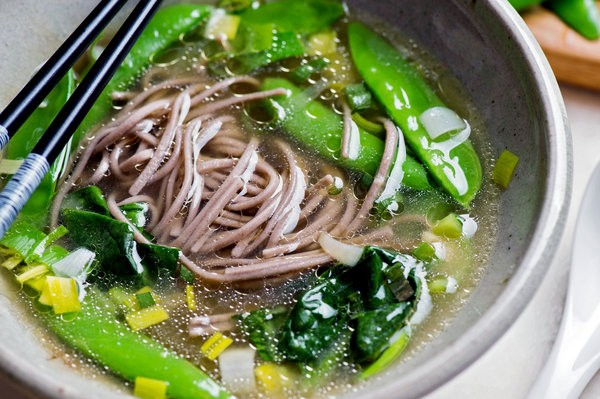 Spring chicken miso soup