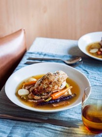 Spring chicken pot au feu