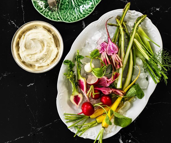 Spring crudités with house-made curd