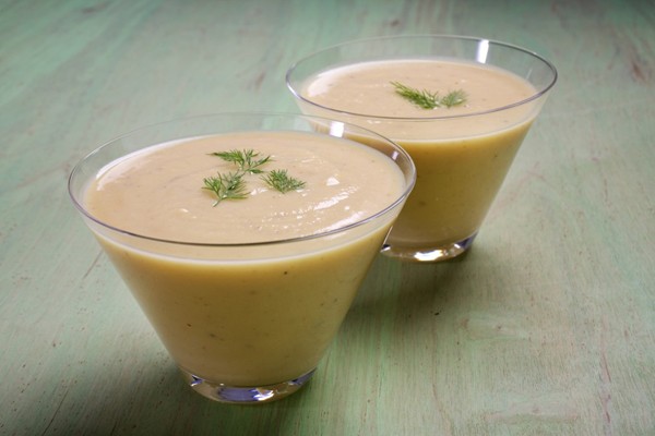 Spring-dug parsnip and celeriac soup