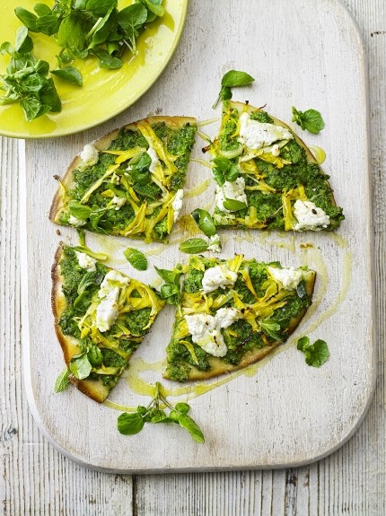 Spring flatbread pizzas