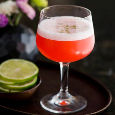 Spring gin rhubarb