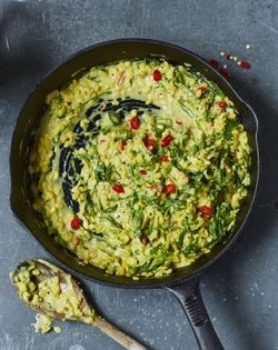 Spring green and coconut dal