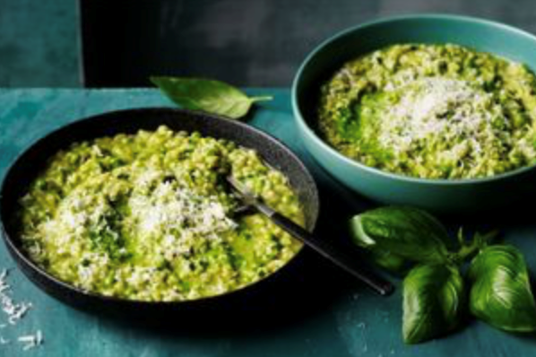 Spring greens risotto