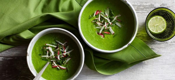 Spring greens soup 