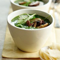 Spring greens soup