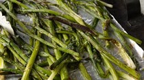 Spring grill of asparagus and scallion salad