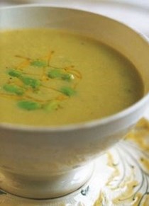 Spring harvest soup with fava beans (Soupe printanière)