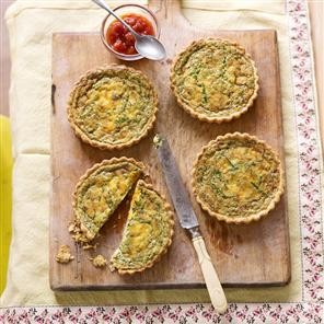 Spring herb tartlets