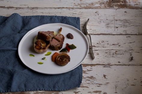 Spring lamb with slow-roasted tomato sauce