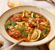 Spring meatball soup