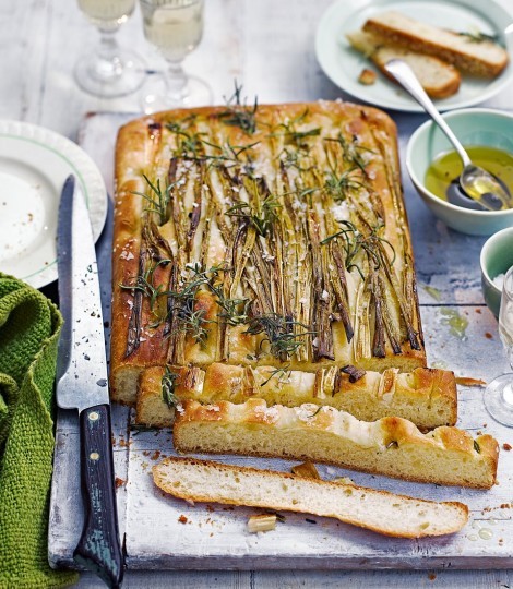 Spring onion focaccia