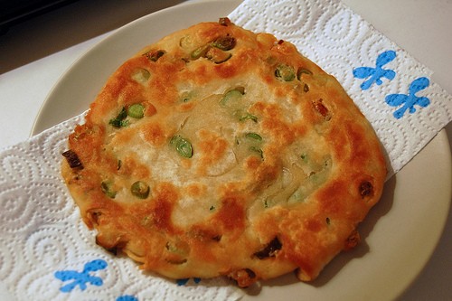 Spring onion pancakes