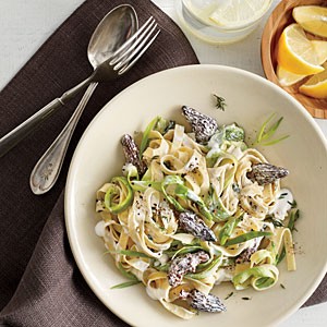 Spring pasta with morels