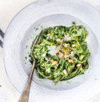 Spring pasta with nettle pesto sauce
