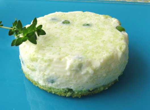 Spring pea and thyme flan