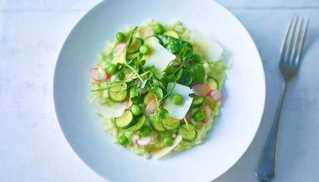Spring pea risotto