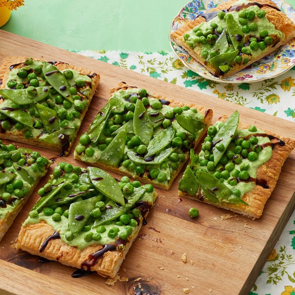Spring pea tart
