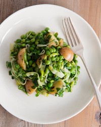 Spring peas with new potatoes, herbs and watercress