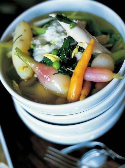 Spring poached chicken