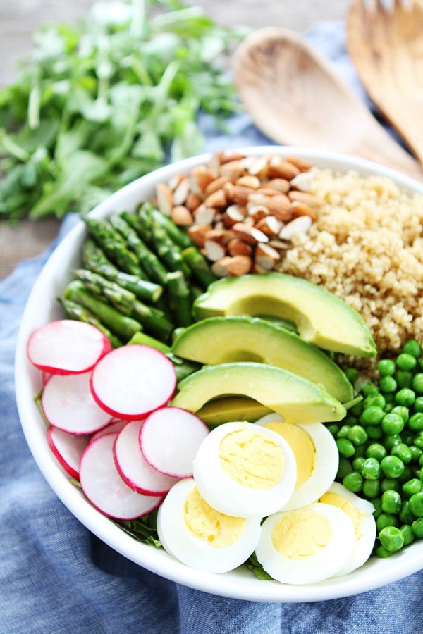 Spring quinoa bowl